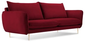 Czerwona sofa z aksamitnym obiciem Cosmopolitan Design Florence, 160 cm