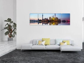 Obraz porannego nieba nad Szanghajem (170x50 cm)
