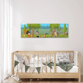 Obraz - Dzieci na placu zabaw (170x50 cm)