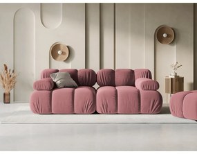 Różowa aksamitna sofa 188 cm Bellis – Micadoni Home