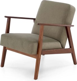Fotel do salonu z drewnianymi podłokietnikami Milano 1S Halmar