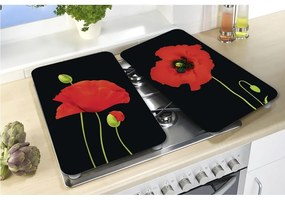 Szklane płyty ochronne na kuchenkę zestaw 2 szt. 52x30 cm Poppy – Maximex