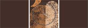 Obraz - Pomarańczowe łuki N⁰2 (z zegarem) (90x30 cm)
