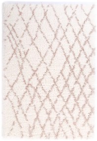Dywan poliestrowy Dream Kratka Beżowa 160 cm x 230 cm