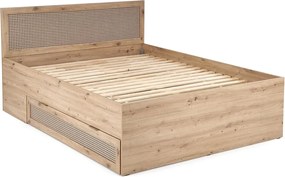 Łóżko 160x200 z pojemnikiem w kolorze dąb artisan M0-S16