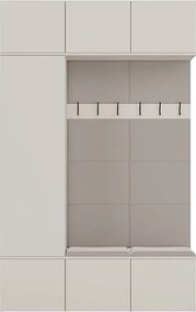 Garderoba HAGA III | 150x35x238 cm | Kaszmir | Szafa + Wieszakami + Szafki