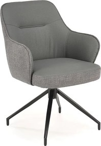 Popielaty fotel obrotowy tapicerowany Z8-C60