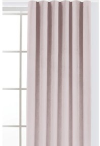 Jasnoróżowa aksamitna zasłona częściowo zaciemniająca (dimout) 530x300 cm Velto – Filumi