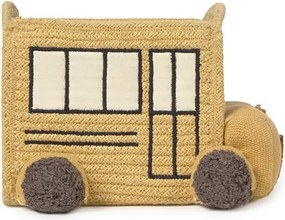 Tekstylny dziecięcy kosz na zabawki w kolorze ochry 22x19x15 cm School Bus – Lorena Canals