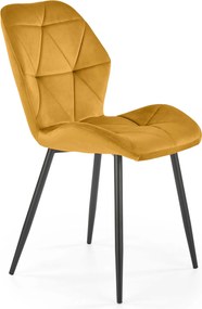 Velvetowe krzesło do jadalni z kubełkowym siedziskiem K453 Halmar