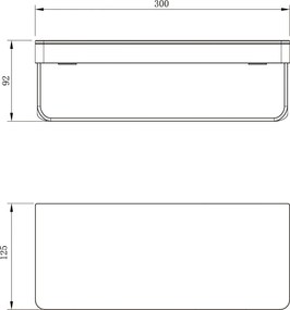 Półka ścienna półka łazienkowa G504 z wieszakiem na ręczniki