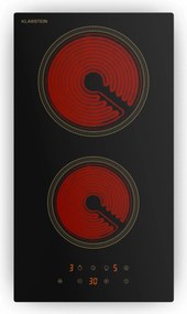 Klarstein Victoria 30cm Płyta szklano-ceramiczna 2 Strefy gotowania Czarny