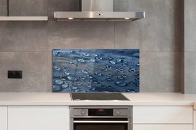 Szklany Panel Krople makro woda