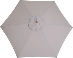 Outsunny Parasol Ogrodowy Zewnętrzny 3-stopniowy Bambus i Poliester 180 ㎡ Szary Ochrona UV Ø25x23m | Aosom PL