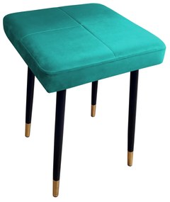 Taboret MAX MG20 turkus podstawa czarna/złota