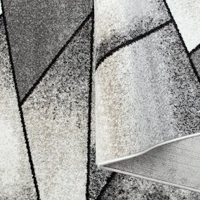Dywan nowoczesny Perlage Wielokąty beżowo-szary 80 cm x 150 cm