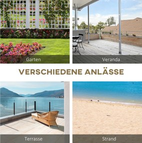 Outsunny Ławka ogrodowa dla 2 osób lite drewno kolor naturalny, 98 x 50 x 39,5 cm