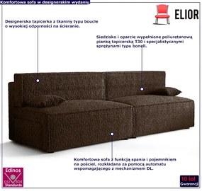 Brązowa kanapa rozkładana - Lider 4X