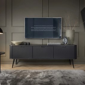 Szafka RTV stojąca ZENZERO 168 cm do Salonu pod Telewizor - Czarny