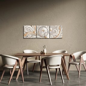 Obraz bogini na ozdobnym tle (z zegarem) (90x30 cm)