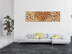 Obraz - Serce z drewna (170x50 cm)