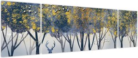 Obraz jelenia w lesie (170x50 cm)