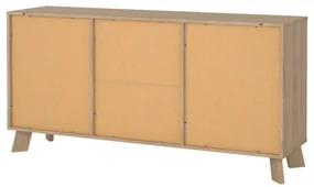 Biało-naturalna komoda w dekorze dębu 147x73x39 cm Ikast – Tvilum