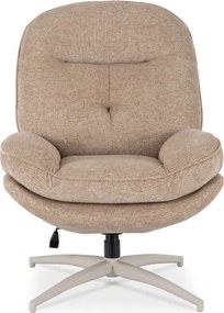 Fotel Wypoczynkowy Obrotowy MESA do Salonu Beżowy Nowoczesny