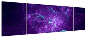 Obraz nowoczesnej niebieskiej abstrakcji (170x50 cm)