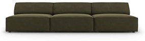 Zielona aksamitna sofa 240 cm Jodie – Micadoni Home