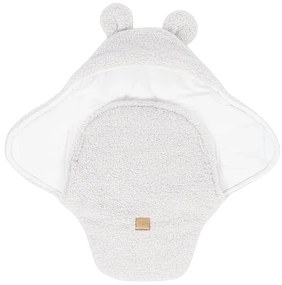 Rożek niemowlęcy z materiału sherpa w kolorze kości słoniowej 45x80 cm – Meowbaby