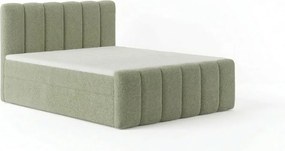 Stylowe łóżko tapicerowane KORA 180x200 cm w tkaninie CENTAUR 13 zielonej