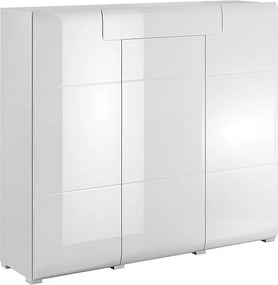 Komoda wysoka TOLEDO 3D1S biała połysk