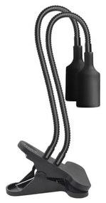 Elastyczna lampa biurkowa z klipsem do roślin PLANTY 2xE27/30W/230V czarna