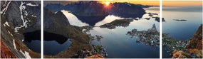 Obraz - Krajobraz górski, Norwegia (170x50 cm)