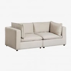 Modułowa Sofa 2-częściowa Z Podłokietnikami Estefan Style Kremowa Tapioca - Sklum