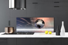 Panel Szklany do Kuchni Artystyczna Wizja Planety Ziemia