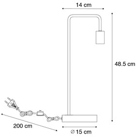 Nowoczesna lampa stołowa brązowa - Facil Nowoczesny Oswietlenie wewnetrzne