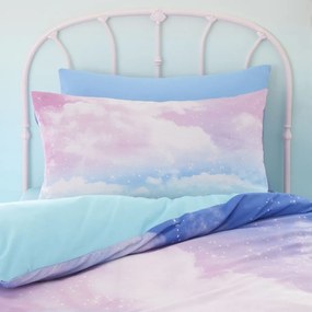 Niebiesko-różowa pościel dziecięca dwuosobowa 200x200 cm Ombre Rainbow Clouds – Catherine Lansfield