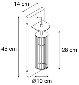 Nowoczesny Kinkiet / Lampa scienna czarny - Balenco Wazo Nowoczesny Oswietlenie wewnetrzne