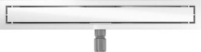 Mexen Flat MGW odpływ liniowy 70 cm, białe szkło - 1027070-15