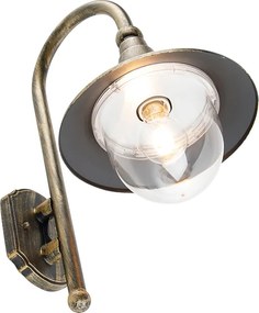 Inteligentna lampa ścienna zewnętrzna antyczne złoto IP44 z WiFi A60 - Daphne