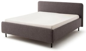 Antracytowe tapicerowane łóżko dwuosobowe ze schowkiem ze stelażem 180x200 cm Primo – Meise Möbel