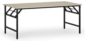 Stół konferencyjny FAST READY, 180x90 cm, czarna podstawa, brzoza
