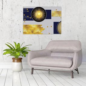 Obraz - Złote koła (70x50 cm)