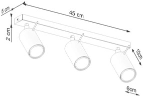 Zielona potrójna lampa sufitowa w loftowym stylu - M064-Mepo