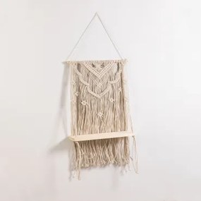 Tapicerka Z Półką Ścienną Z Bawełny I Drewna Sosnowego Elizama D - Sklum