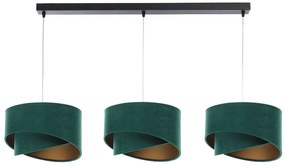 Czarno-zielona asymetryczna lampa wisząca nad stół - S498 M9-C51