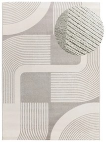 Jasnoszaro-kremowy dywan 200x290 cm Flora – Universal