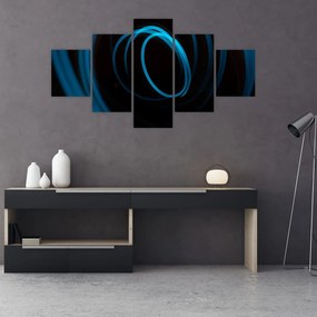 Obraz niebieskiej linii (125x70 cm)